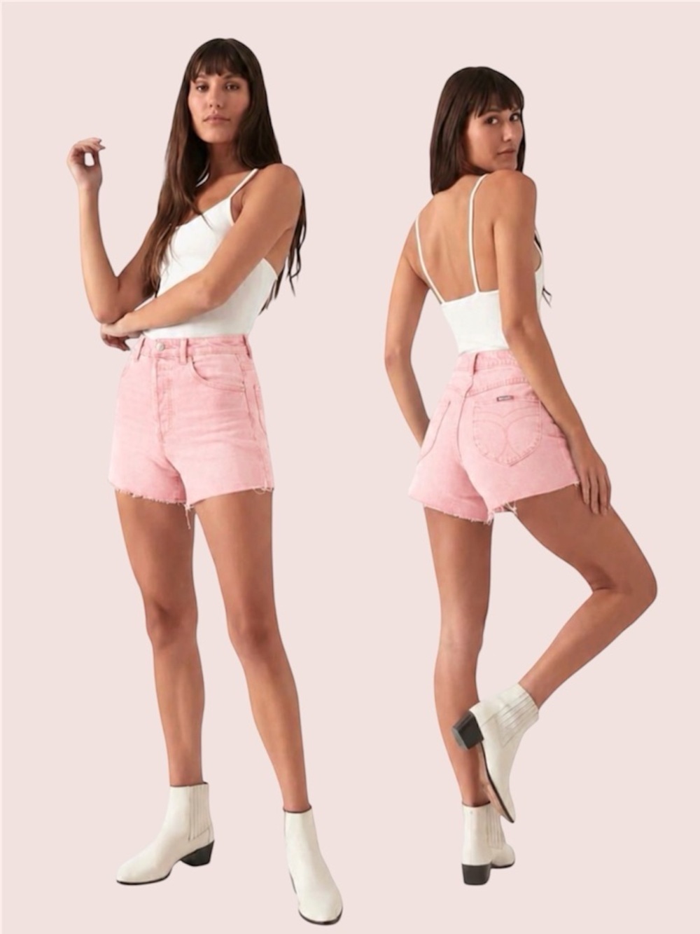 ROLLA’S Original Short High Rise Cut Off 80’s Pink Size 30 (US 10)